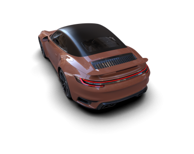 Siyah arka planda modern bir araba. 3d oluşturma