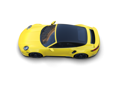 Sarı lüks araba. 3 Boyutlu Hazırlama