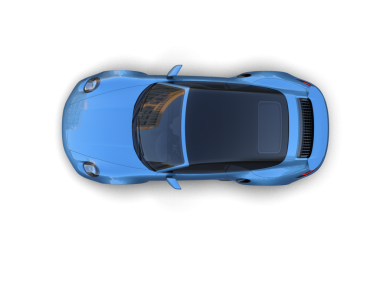 Araba gövdesi siyah arka planda izole edilmiş. 3d oluşturma