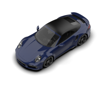 Stüdyo arka planında siyah arka planı olan bir arabanın 3 boyutlu görüntüsü.