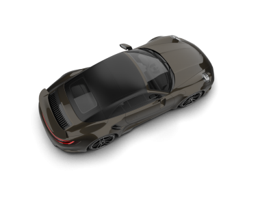 Modern araba arka planda izole edilmiş. 3D görüntüleme - illüstrasyon