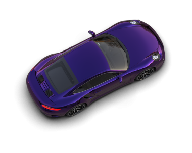 Siyah arka planda izole edilmiş yansıtıcı bir arabanın 3 boyutlu yansıması