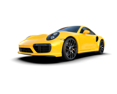 Siyah arka planda sarı lüks bir araba. 3 Boyutlu Hazırlama