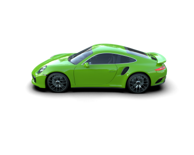 Stüdyo ortamında daha az genel bir konsept arabanın 3 boyutlu çizimi