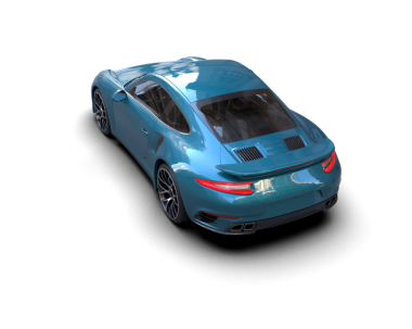 Stüdyo ortamında daha az genel bir konsept arabanın 3 boyutlu çizimi