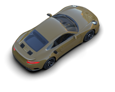 modern spor araba kırpma yolu ile beyaz arka planda izole