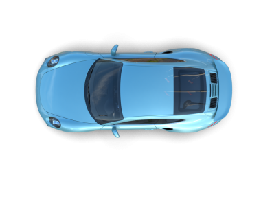 3D illüstrasyon - araba üstte