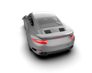 Stüdyo ortamında daha az genel bir konsept arabanın 3 boyutlu çizimi