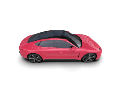 Beyaz arka planda modern bir araba. 3d oluşturma.