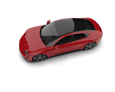 Beyaz arka planda bir araba. 3d illüstrasyon