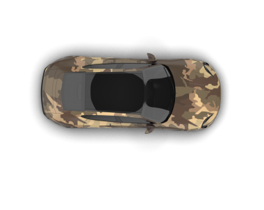 Araba gri arka planda izole edilmiş. 3d illüstrasyon.