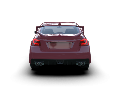 Çalışmalarınız için kırpma yolu olan modern otomobil arka planda izole edildi