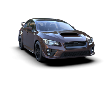 Modern araba arka planda izole edilmiş. 3D görüntüleme - illüstrasyon