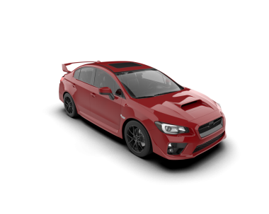 Beyaz arka planda izole edilmiş 3 boyutlu modern bir araba.