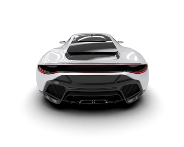 modern araba beyaz arkaplanda izole edildi.