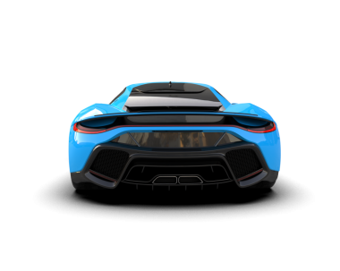 modern siyah araba izole edildi. 3d illüstrasyon