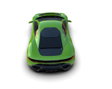 yeşil spor araba 3 boyutlu.