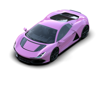 Siyah arka planda pembe modern spor araba.
