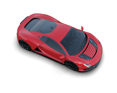 Siyah arkaplanda 3 boyutlu render araba kavramı izole edildi