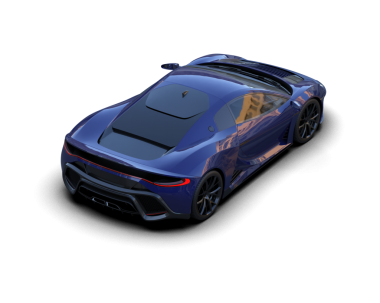 Arka planda modern araba var. 3d illüstrasyon