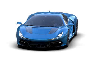 mavi modern spor araba