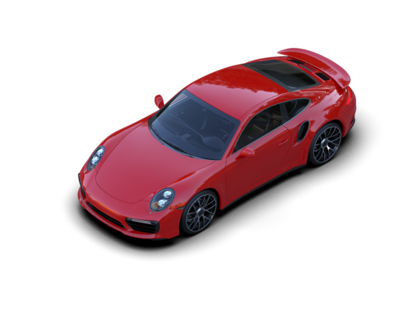 kırmızı modern araba siyah arkaplanda izole edildi