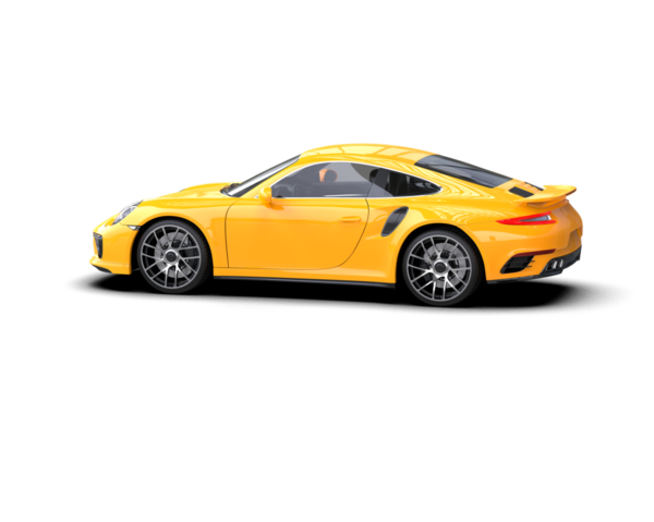 Modern araba arka planda izole edilmiş. 3d oluşturma