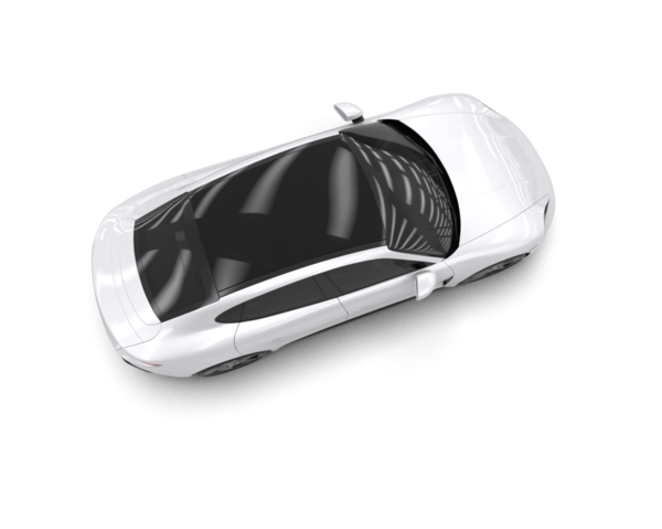 Siyah arka planı olan beyaz bir araba.