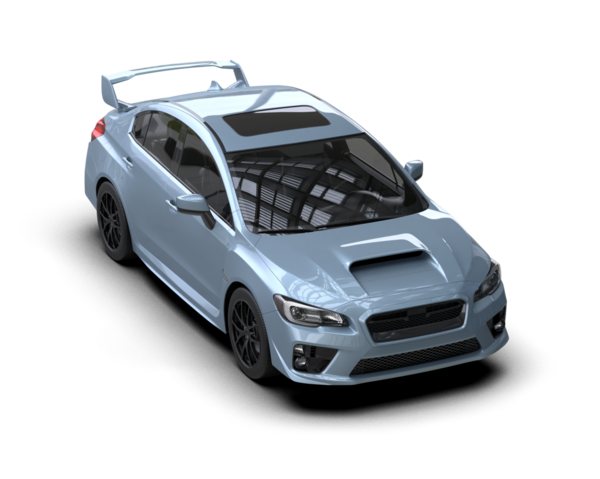 Siyah arka planda bir araba. 3d oluşturma