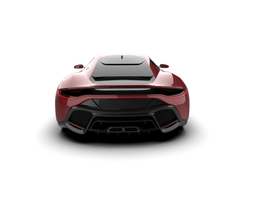 3 boyutlu kırmızı spor araba.