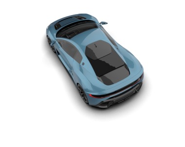 Siyah arka planda 3 boyutlu bir araba. 3d illüstrasyon.