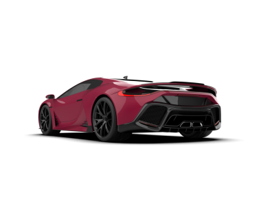 beyaz arkaplanda gerçekçi bir araba.