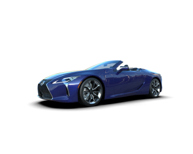 Mavi modern lüks araba beyaz arka planda izole edilmiş.