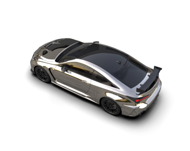 Modern lüks araba siyah arka planda izole edilmiş. 3 Boyutlu Hazırlama