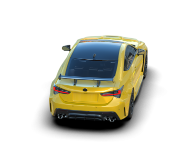 Modern araba arka planda izole edilmiş. 3d oluşturma