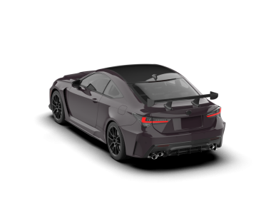 Modern araba arka planda izole edilmiş. 3D görüntüleme - illüstrasyon