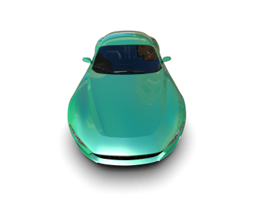 Siyah zemin üzerinde modern araba 3 boyutlu görüntüleme