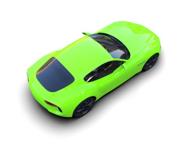 yeşil modern araba - yan görünüm