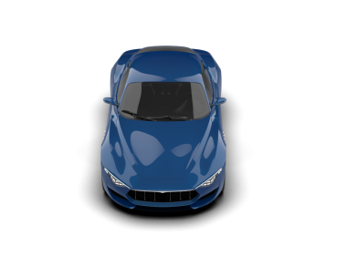 Modern araba arka planda izole edilmiş. 3d oluşturma