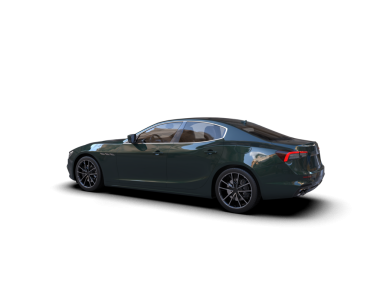 Siyah arka planda modern bir araba. 3d illüstrasyon