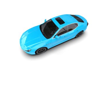 beyaz zemin üzerinde mavi araba