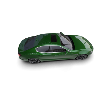 lüks yeşil sedan araba..