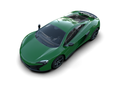 Siyah arka planda izole edilmiş yeşil spor araba.