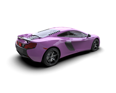 Pembe bir arabanın 3 boyutlu resmi