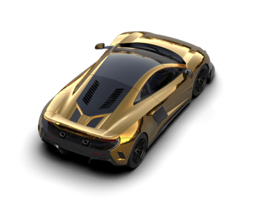 Gri arka planda izole edilmiş modern fütürist spor araba. 3d oluşturma