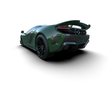 Modern araba siyah üzerine izole edilmiş. Gölgeli 3D illüstrasyon