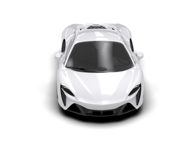 Beyaz arka planda izole edilmiş beyaz modern araba