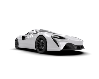 gerçekçi beyaz süper spor araba