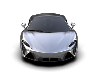 Süper modern araba. beyaz üzerine izole