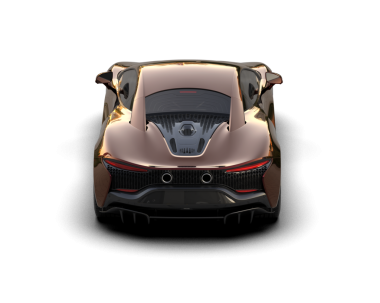 Siyah arka planda modern lüks bir araba. 3d illüstrasyon